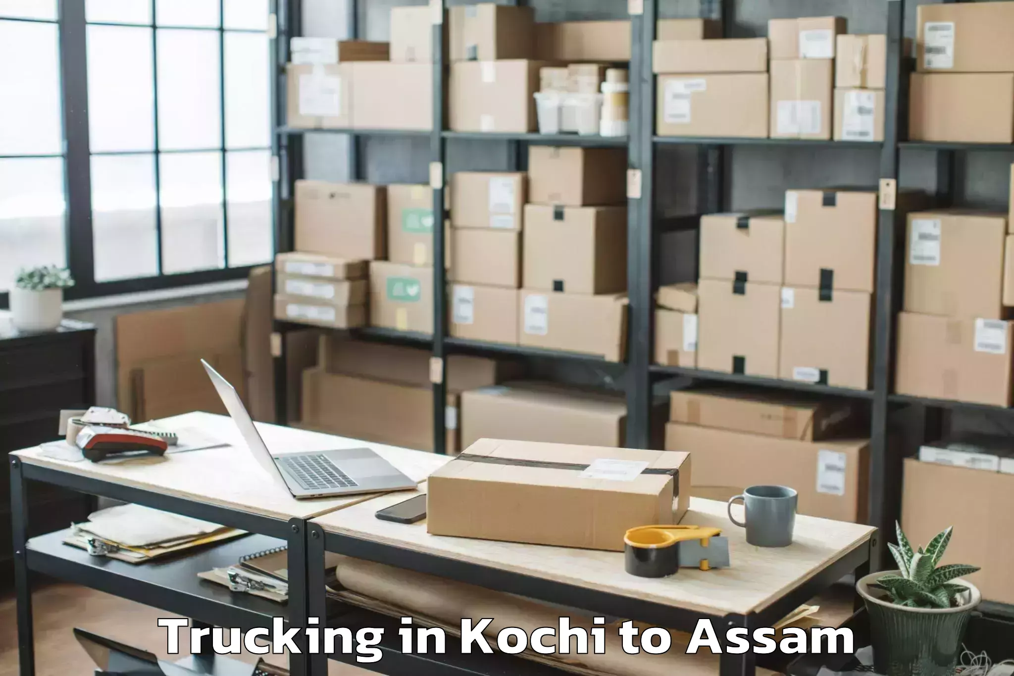 Book Kochi to Borjhar Airport Gau Trucking Online